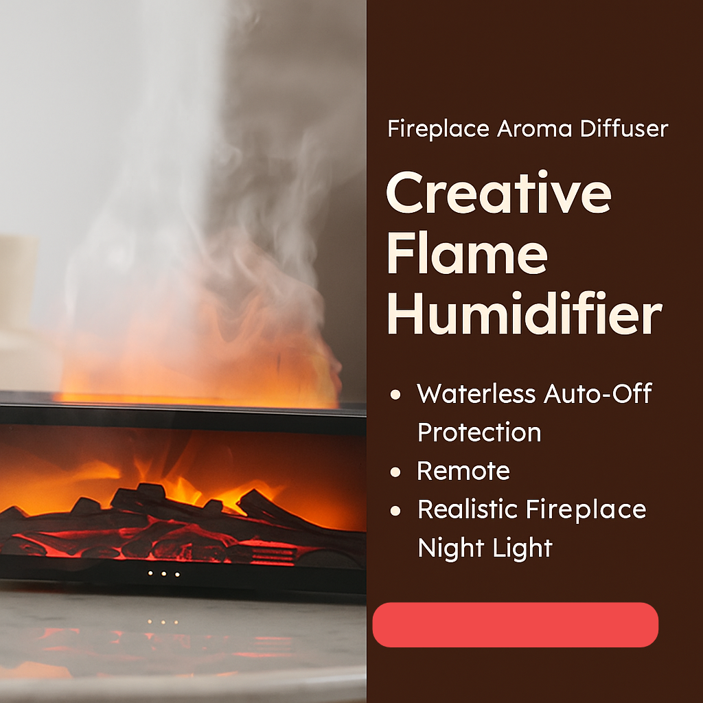 🪔 Zenvia™ Humidifier Fireplace Aroma Diffuser